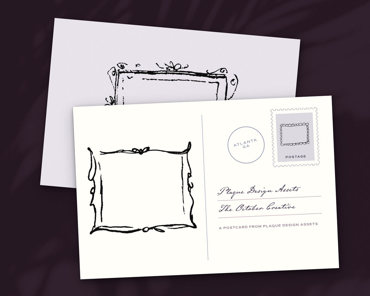 Plaque Design Assets, postcard
