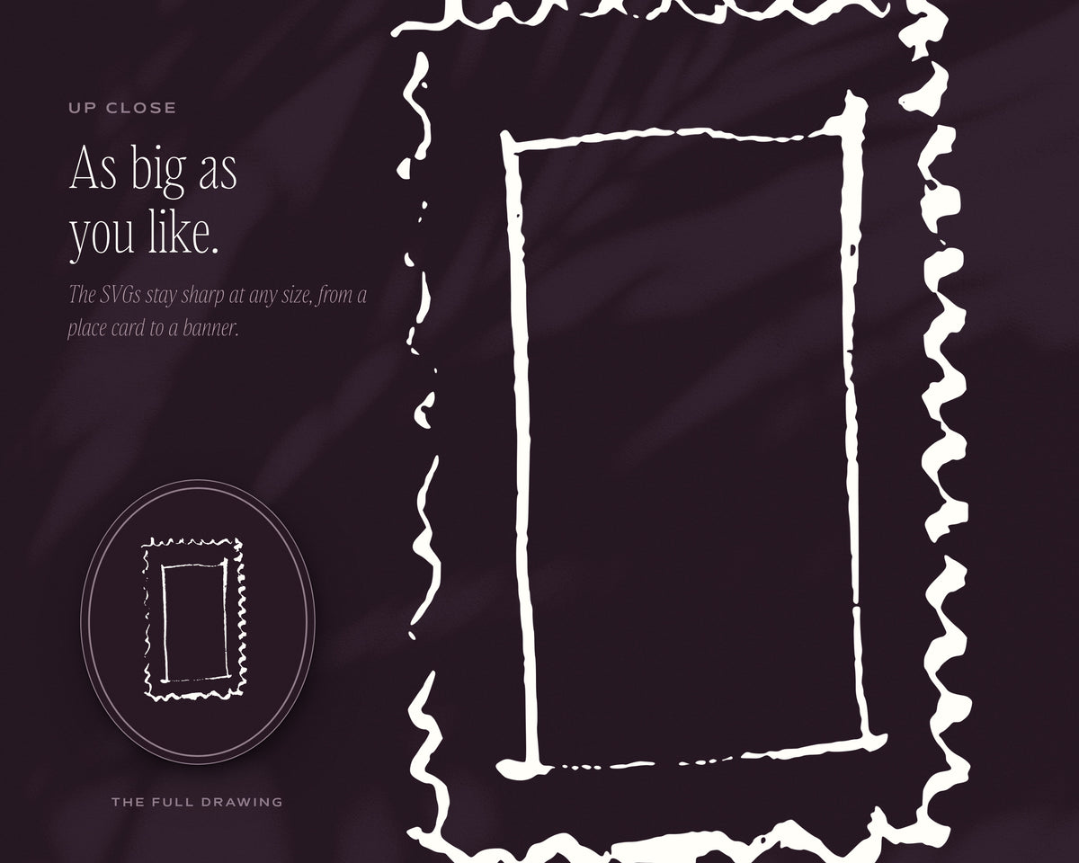 Postage Stamp Design Assets, up close