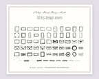 Postage Stamp Design Assets, everything in the set