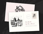 Santa's Workshop Doodle Pack, postcard