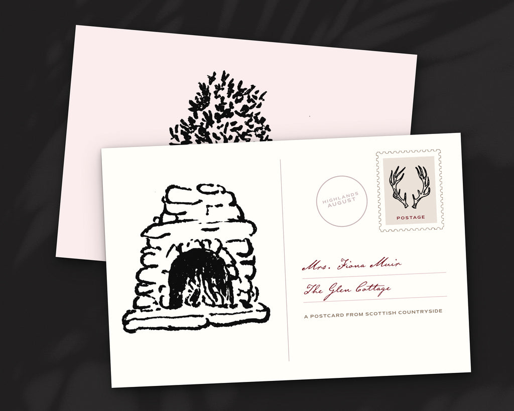 Scottish Countryside Doodle Pack, postcard