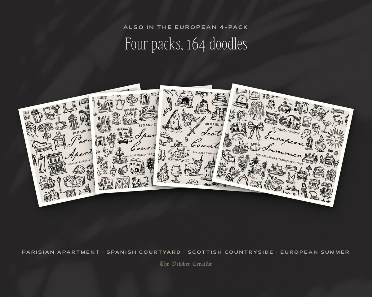 Scottish Countryside Doodle Pack, also in the bundle