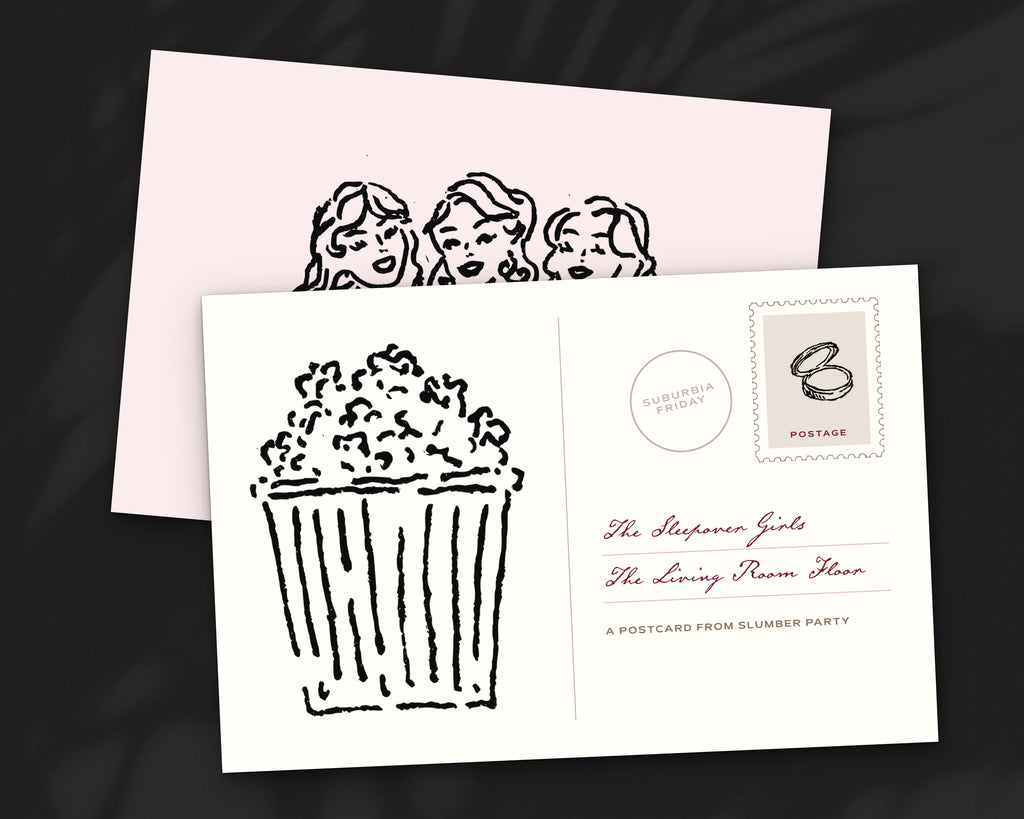 Slumber Party Doodle Pack, postcard