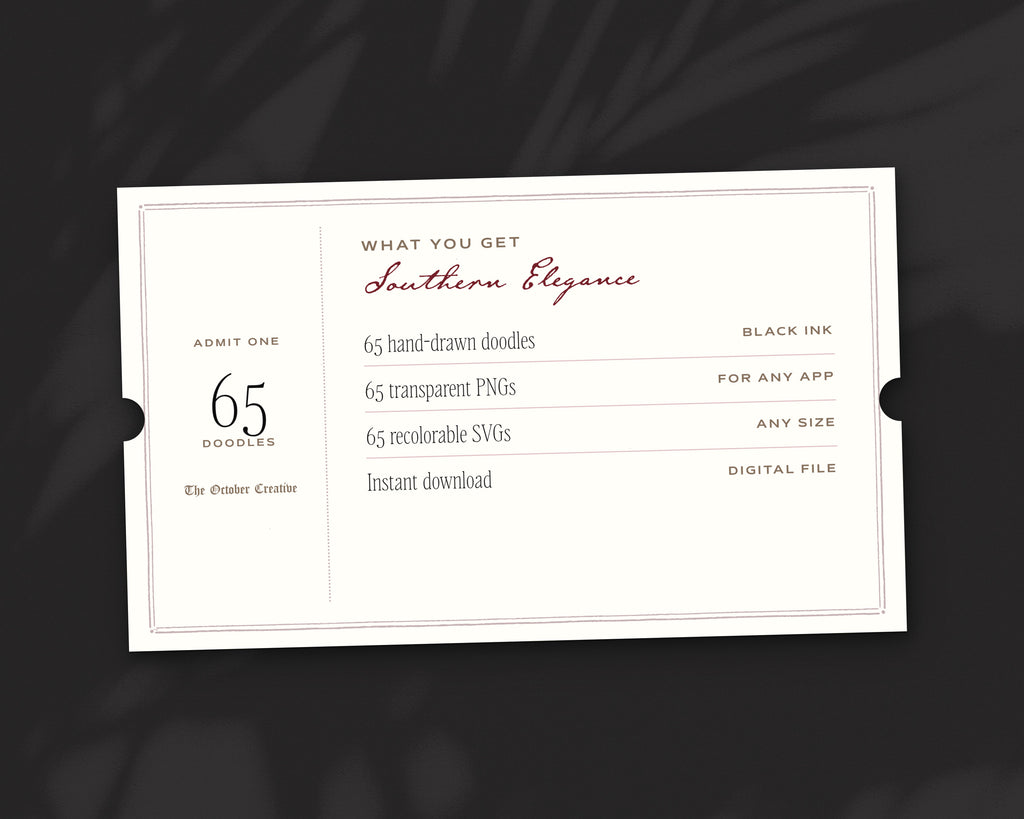 Southern Elegance Doodle Pack, what you get
