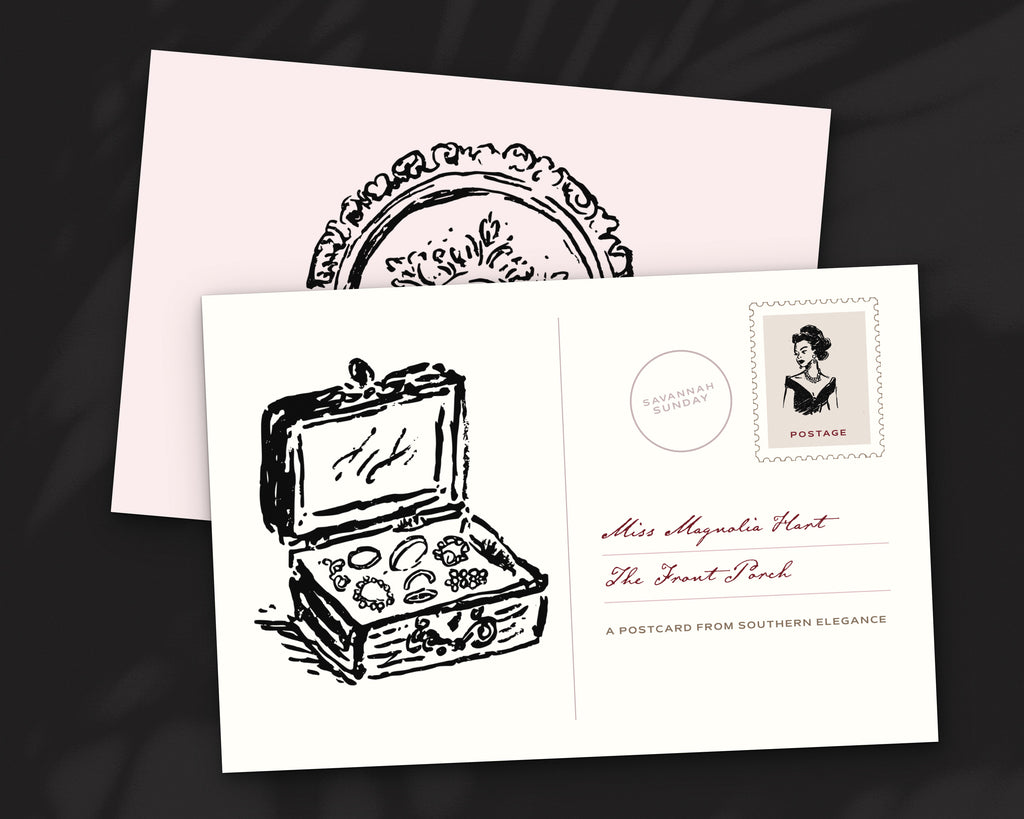 Southern Elegance Doodle Pack, postcard