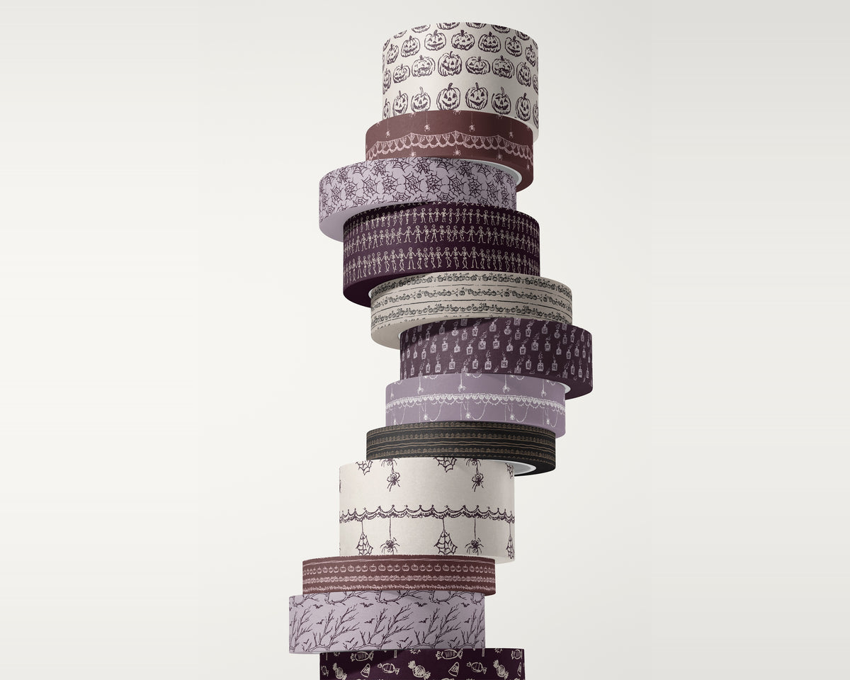 Spooky Seamless Pattern Bundle, packaging tape