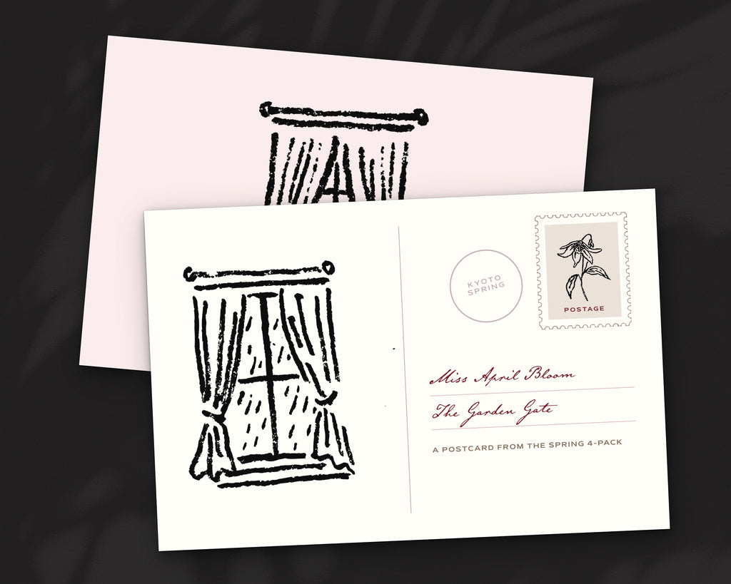 Spring 4-Pack Doodle Bundle, postcard