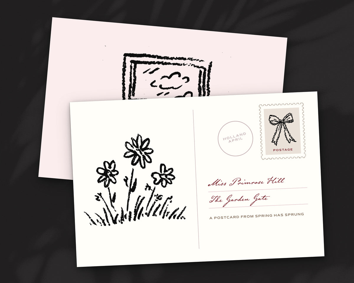 Spring Has Sprung Doodle Pack, postcard