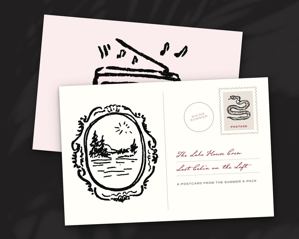 Summer 4-Pack Doodle Bundle, postcard
