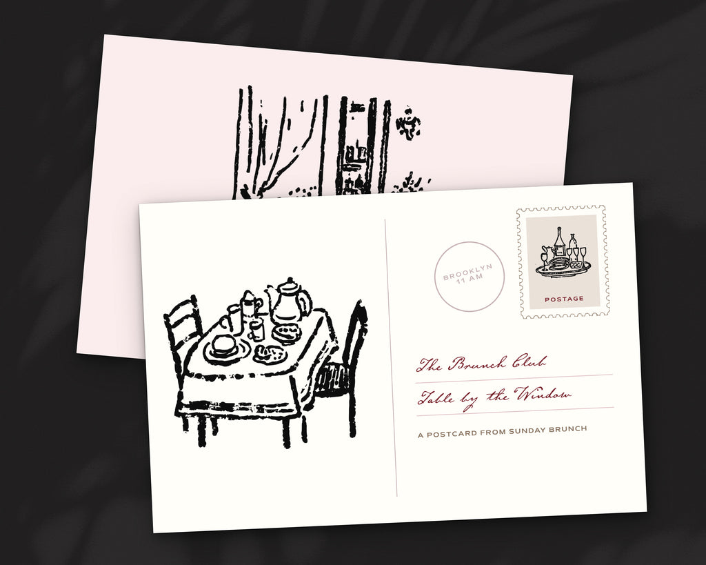 Sunday Brunch Doodle Pack, postcard