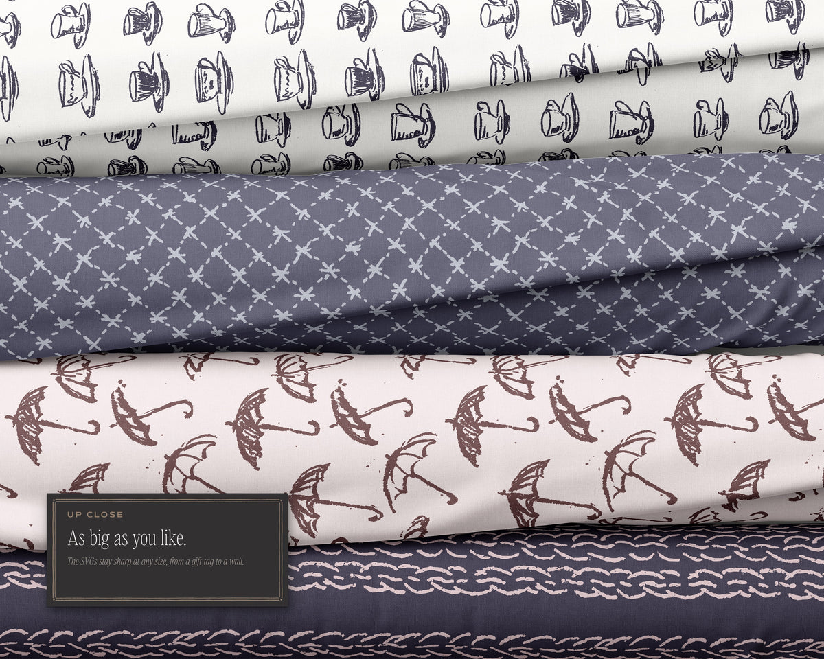 Tea Party & Picnic Seamless Pattern Bundle, as big as you like