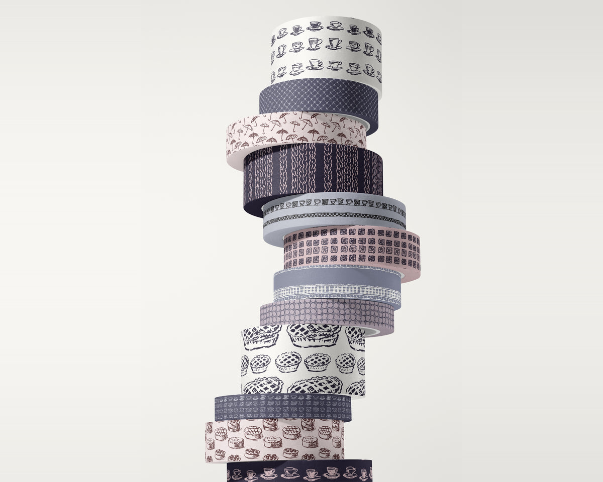 Tea Party & Picnic Seamless Pattern Bundle, packaging tape
