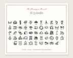 The Champagne Brunch Doodle Pack, everything in the set