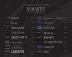The Complete Font Collection, the Romantic fonts