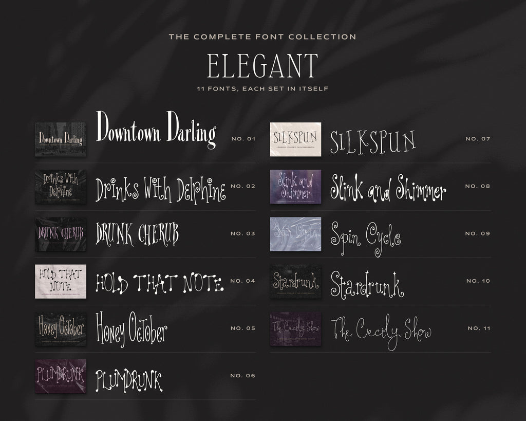 The Complete Font Collection, the Elegant fonts