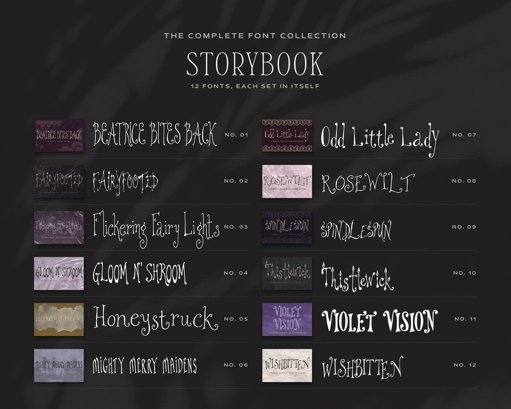 The Complete Font Collection, the Storybook fonts