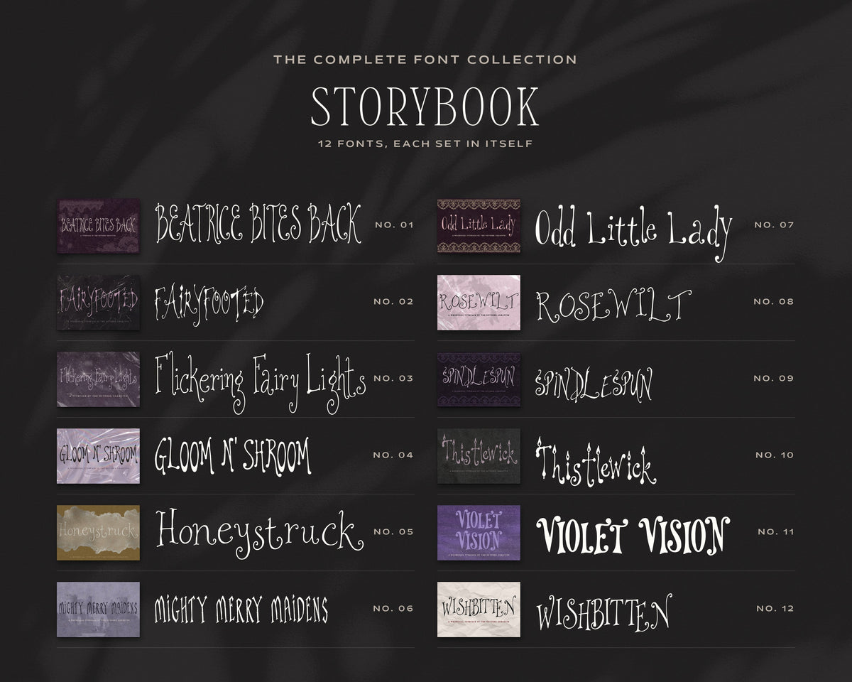 The Complete Font Collection, the Storybook fonts