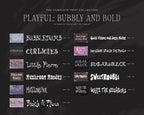 The Complete Font Collection, the Playful bubbly and bold fonts