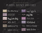 The Complete Font Collection, the Playful bouncy and curly fonts