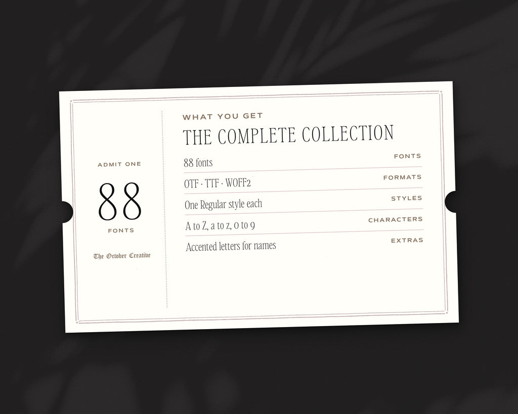 The Complete Font Collection, what you get