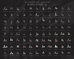 The Complete Font Collection, an Aa in all 88 fonts