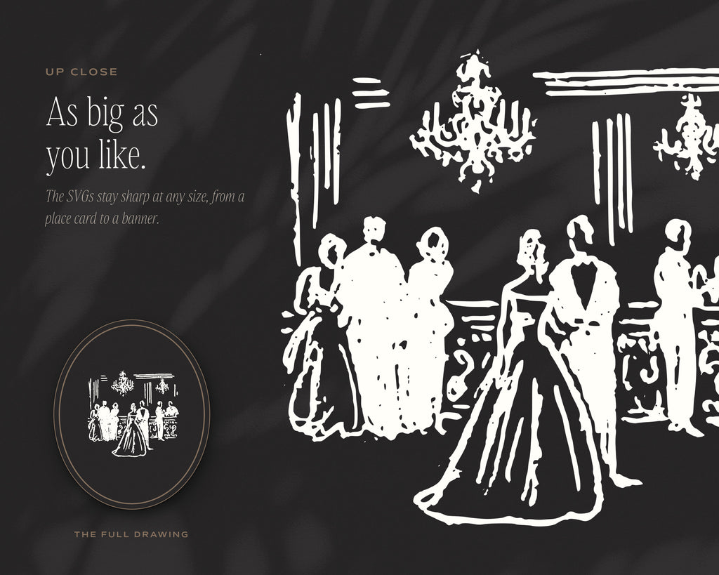 The Debutante Ball Doodle Pack, up close