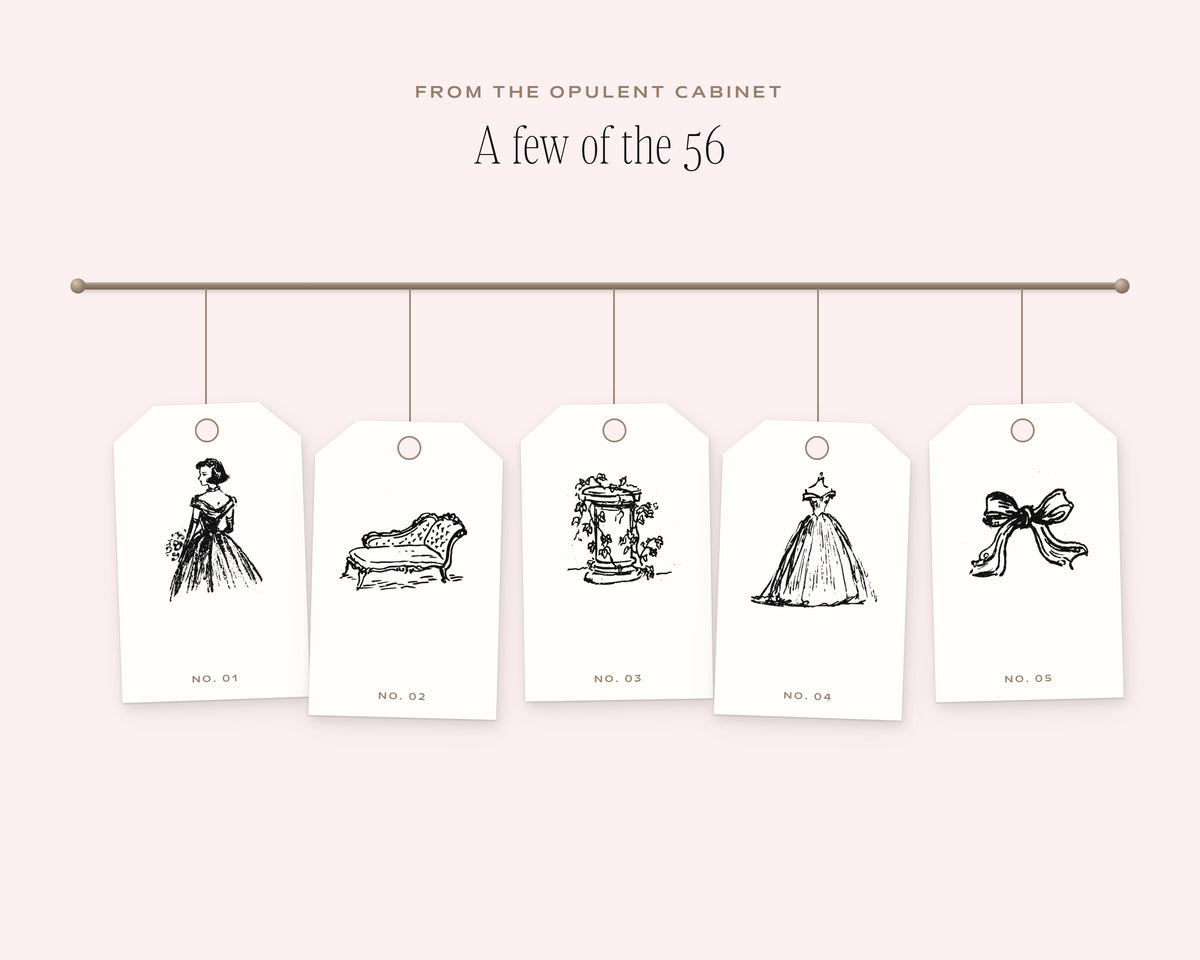 The Debutante Ball Doodle Pack, on the rail