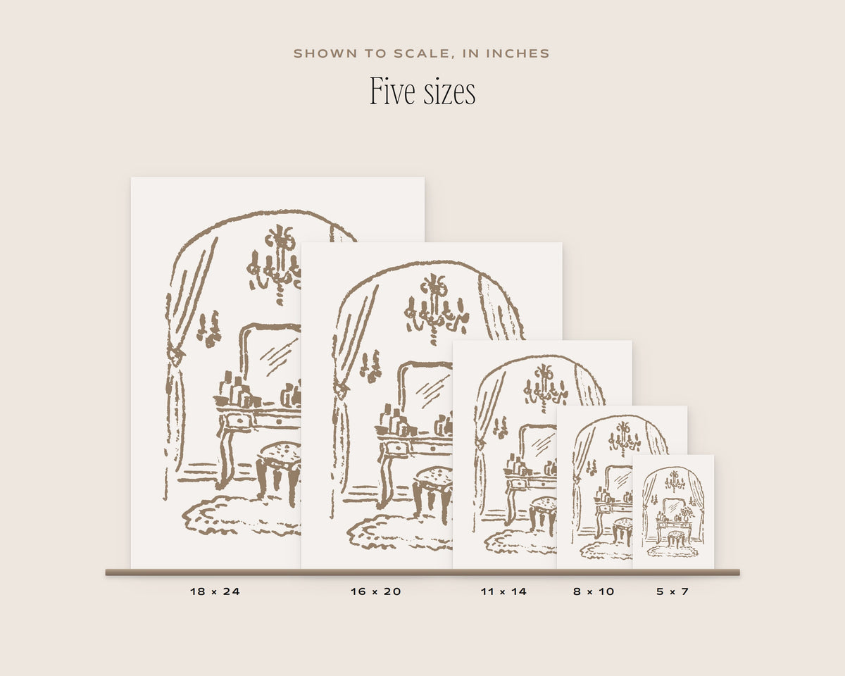 The Dressing Room Art Print, five sizes