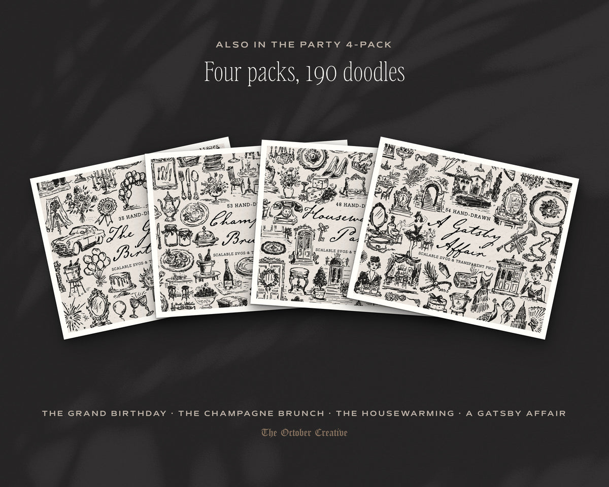 The Grand Birthday Doodle Pack, also in the bundle