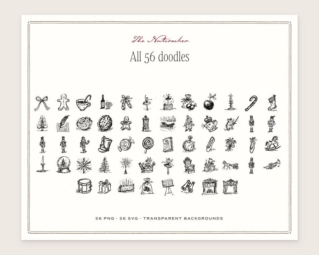 The Nutcracker Doodle Pack, everything in the set