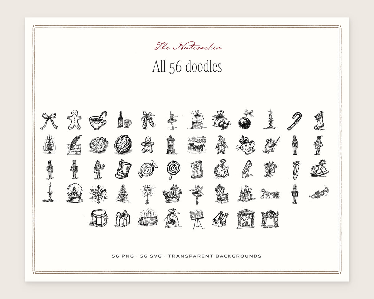 The Nutcracker Doodle Pack, everything in the set