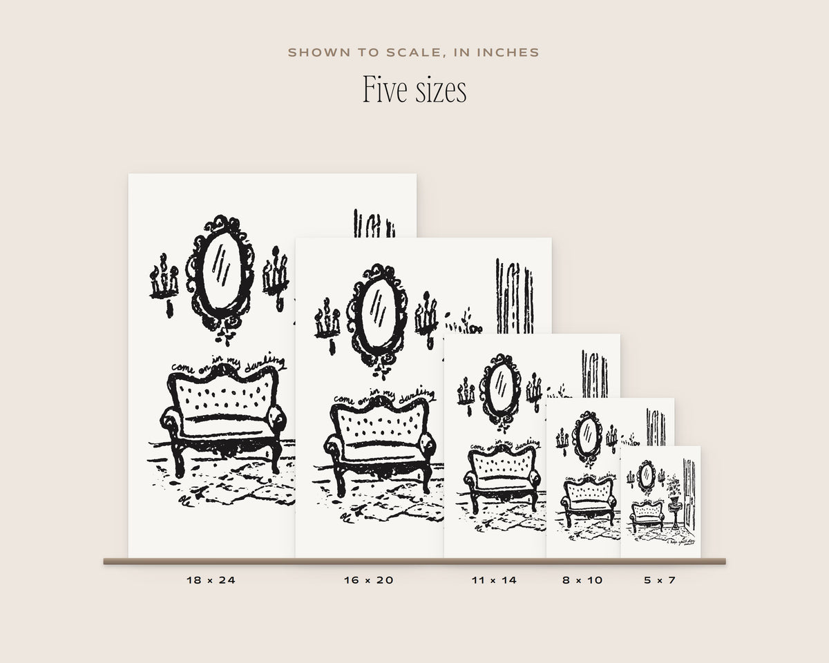 The Settee Art Print, five sizes