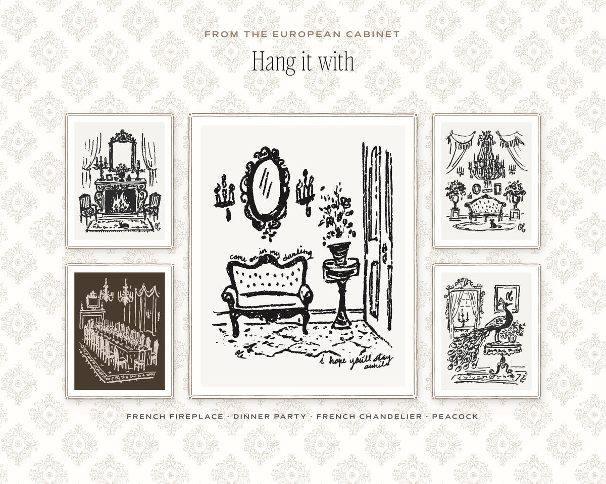 The Settee Art Print, hang it with