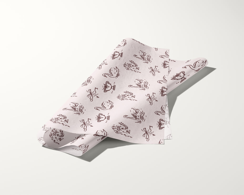 Toile & Vignettes Seamless Pattern Bundle, tissue paper