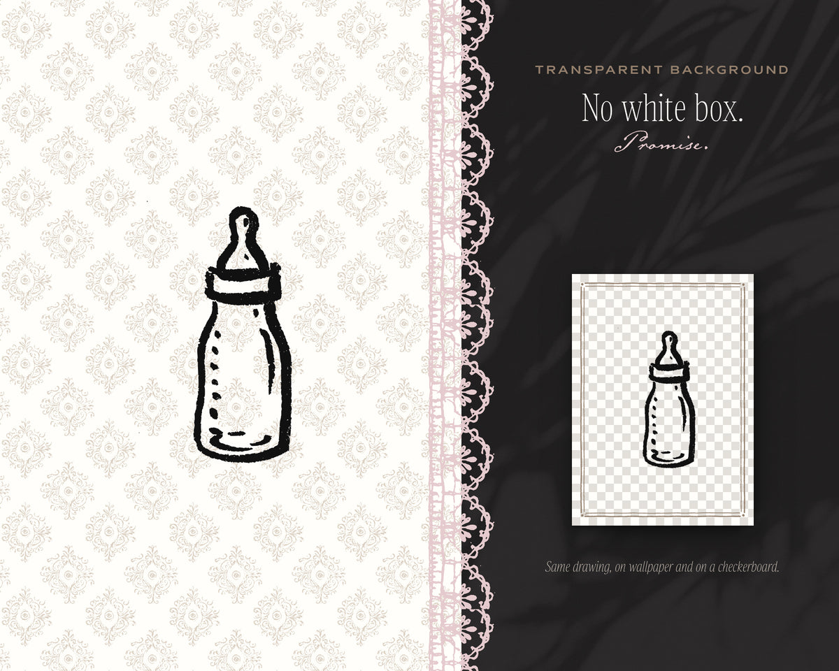 Vintage Nursery Doodle Pack, no white box