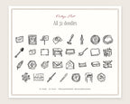 Vintage Post Doodle Pack, everything in the set