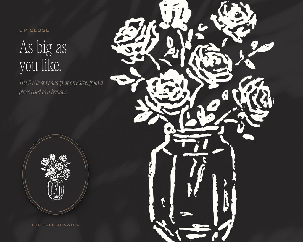 Wedding 4-Pack Doodle Bundle, up close