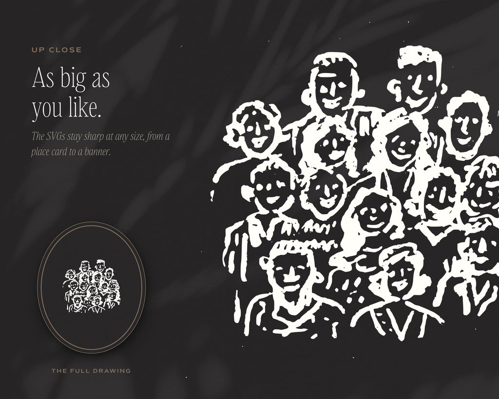Wedding Registry Doodle Pack, up close