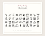Wedding Registry Doodle Pack, everything in the set