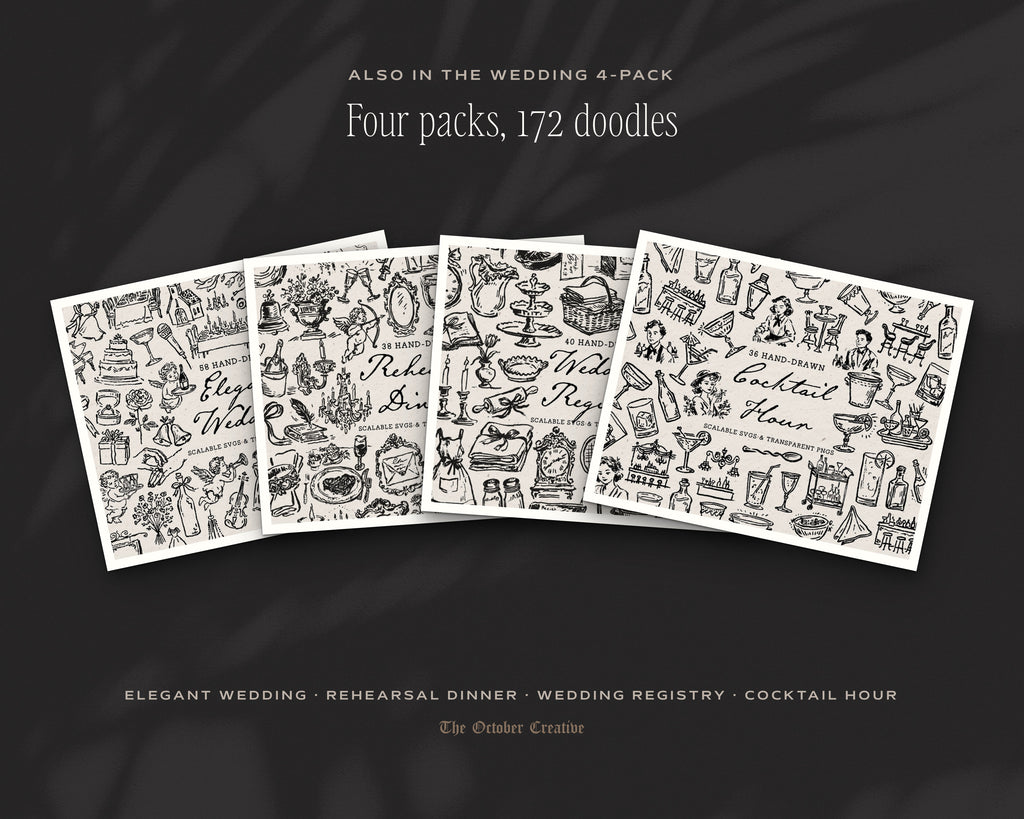 Wedding Registry Doodle Pack, also in the bundle