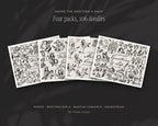 Western 4-Pack Doodle Bundle, the four packs inside