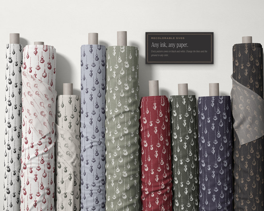 Winter Holiday Seamless Pattern Bundle, any ink, any paper