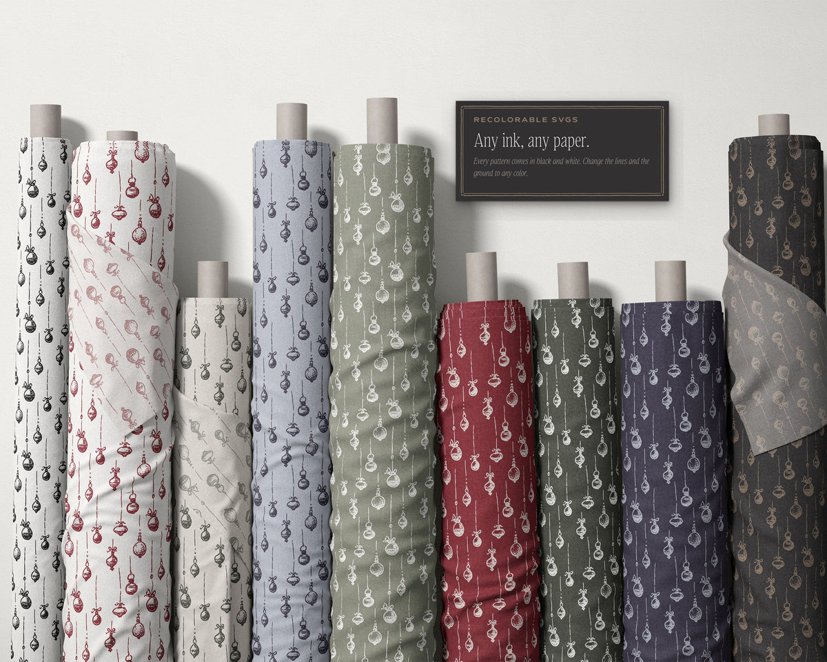Winter Holiday Seamless Pattern Bundle, any ink, any paper