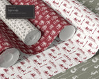 Winter Holiday Seamless Pattern Bundle, edge to edge