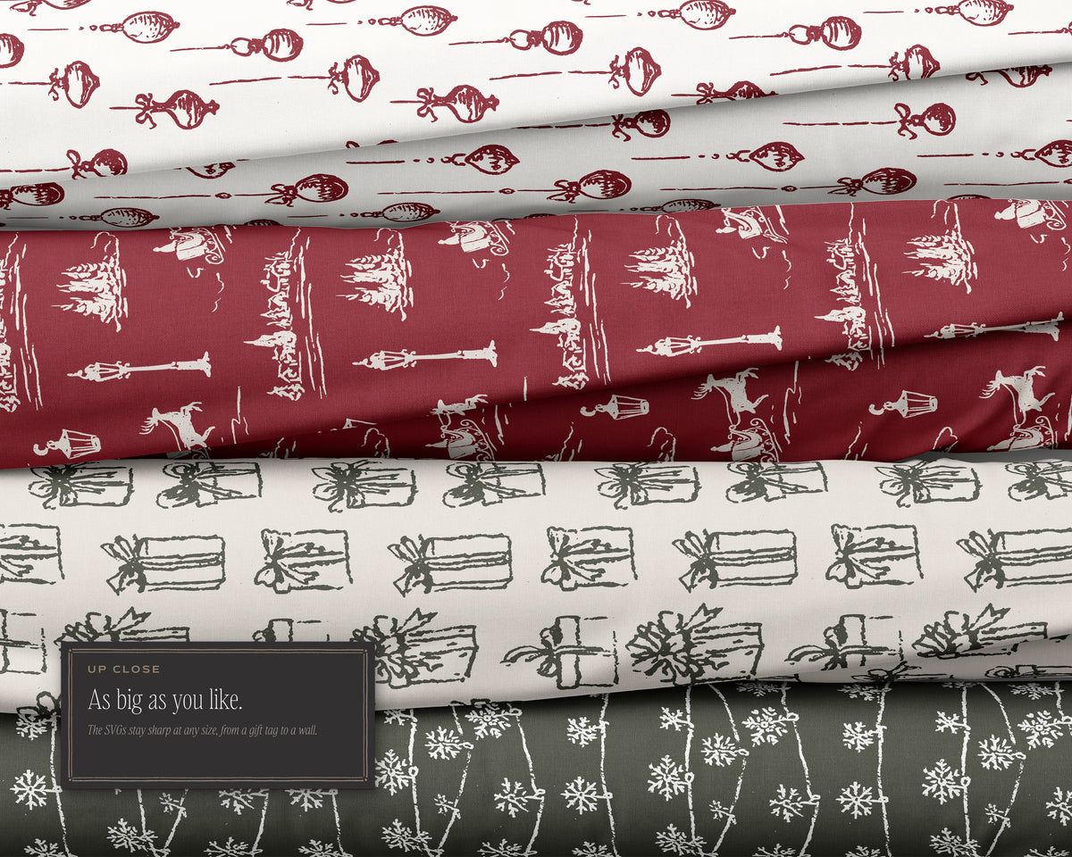 Winter Holiday Seamless Pattern Bundle, as big as you like