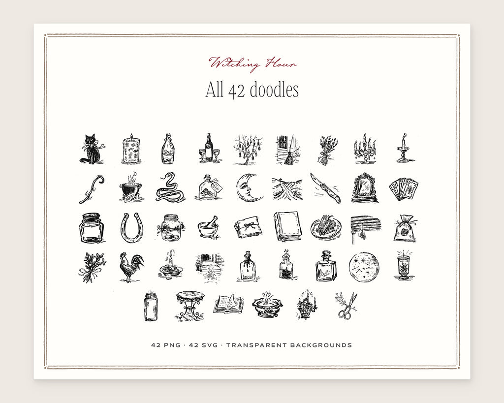 Witching Hour Doodle Pack, everything in the set