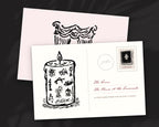 Witchy 4-Pack Doodle Bundle, postcard
