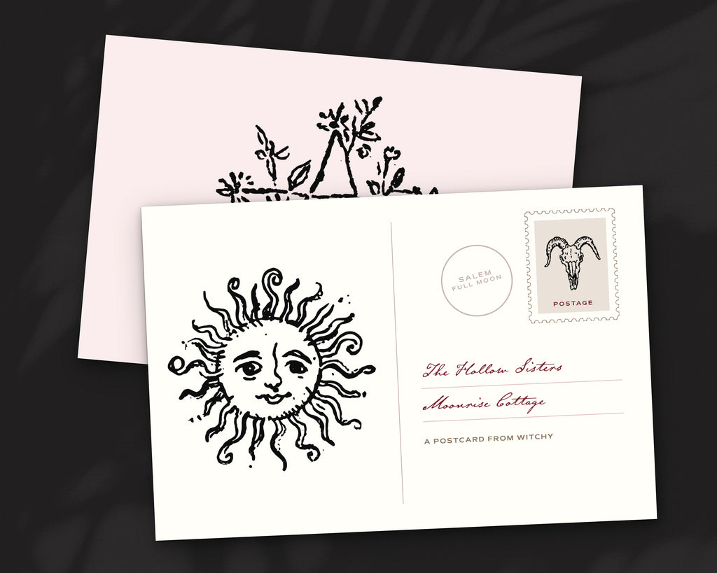 Witchy Doodle Pack, postcard